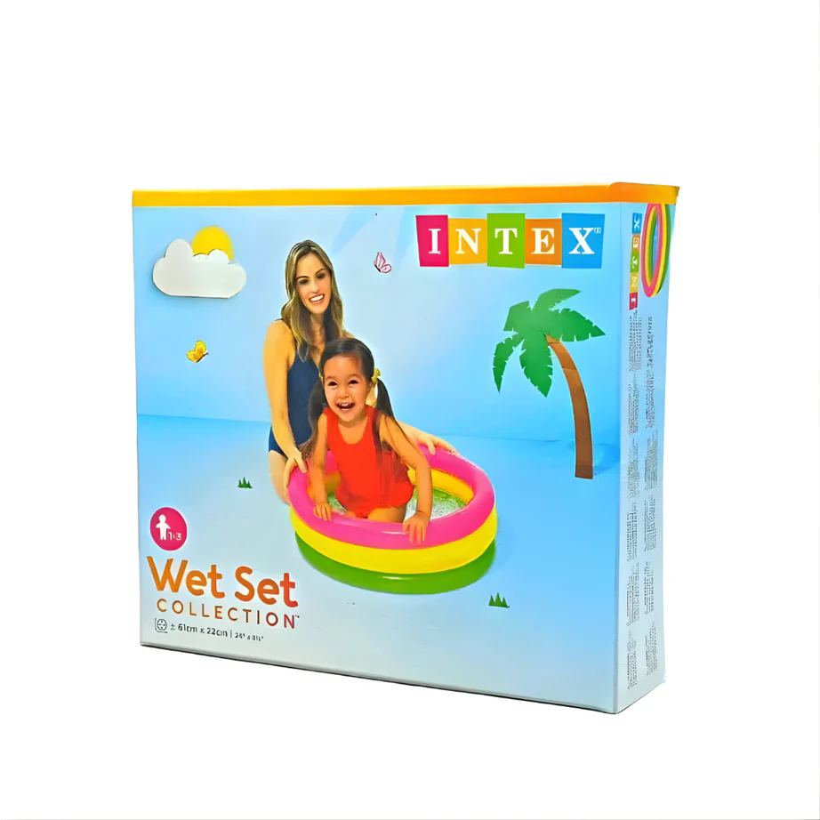 Wet Set Collection Kids Bath Tub – Multicolor Fun Baby Bath Tub (61 x 22 cm)