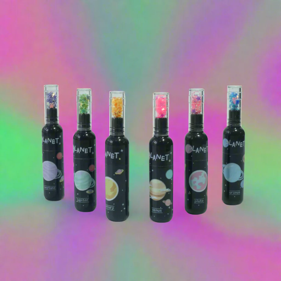 Space Theme Bottle Shape Planet Highlighters-Set Of 6 - Image 2