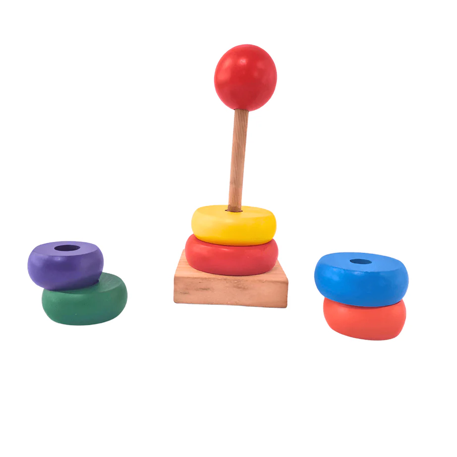 Rainbow Tower Stack Up, Stacking Rings Toy for 3+ yrs - Image 3