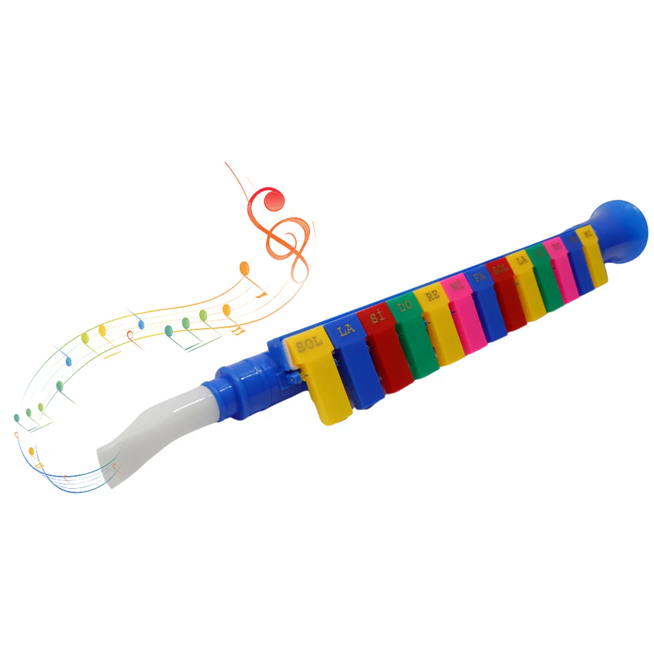 Trumpet Shaped 13 Key Note Melodica Portable Wind Piano Toy for Kids - Image 3