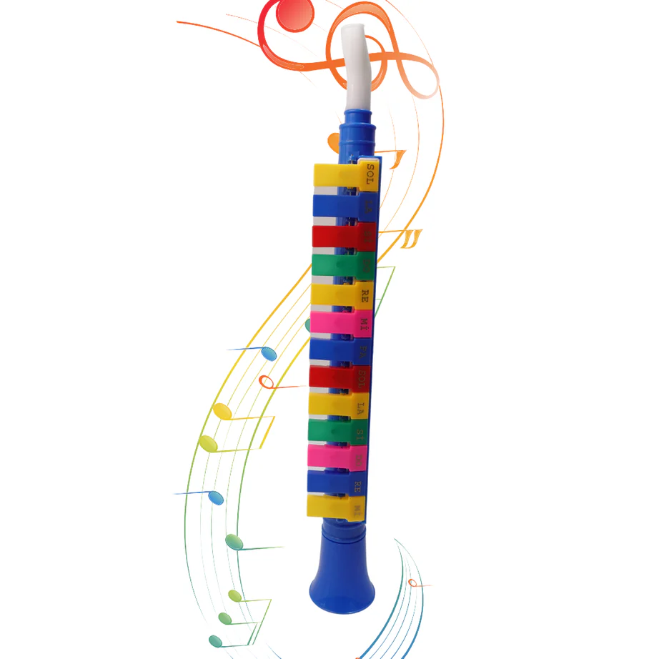 Trumpet Shaped 13 Key Note Melodica Portable Wind Piano Toy for Kids - Image 2