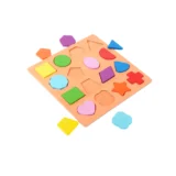 Shapes Puzzle 16 in 1 Medium | Geometric Shapes Learning Puzzle Wooden Toy for Kids