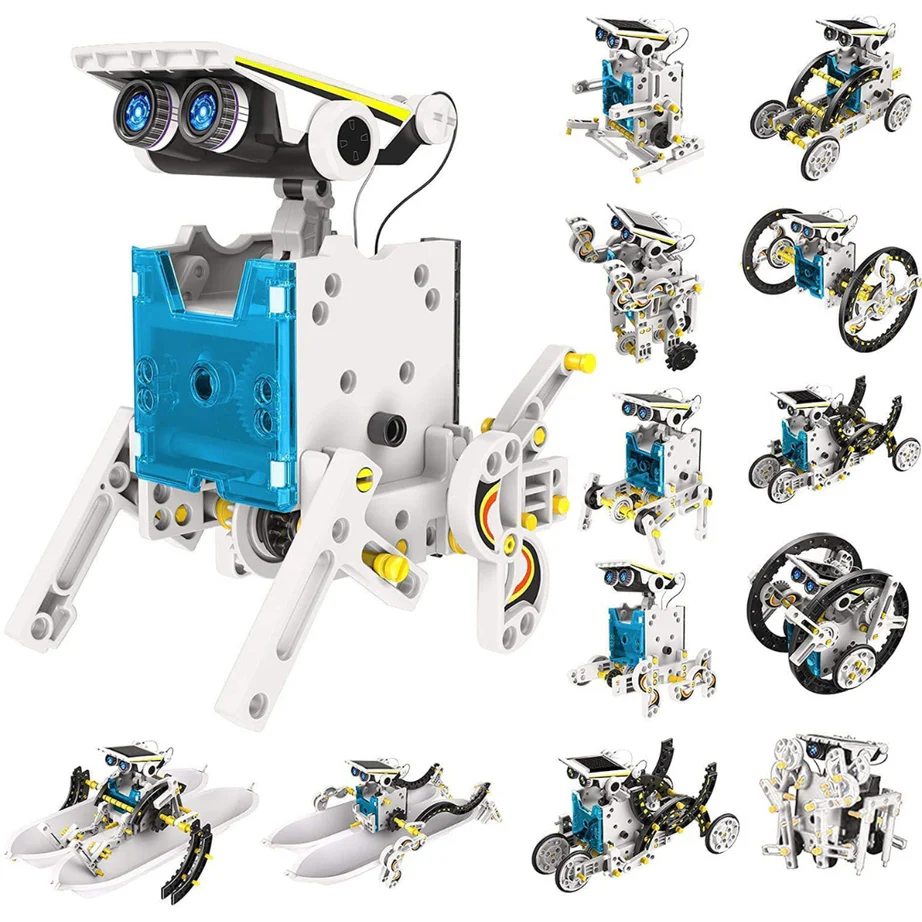 13-in-1 Solar Educational Robot Kit | STEM 13-in-1 Solar Power Robots Creation Toy, Educational Experiment DIY Robotics Kit, Science Toy Solar Powered Building Robotics Set - Image 2