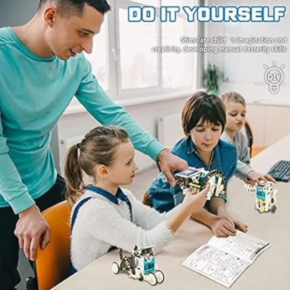 13-in-1 Solar Educational Robot Kit | STEM 13-in-1 Solar Power Robots Creation Toy, Educational Experiment DIY Robotics Kit, Science Toy Solar Powered Building Robotics Set - Image 4