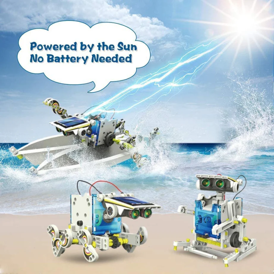 13-in-1 Solar Educational Robot Kit | STEM 13-in-1 Solar Power Robots Creation Toy, Educational Experiment DIY Robotics Kit, Science Toy Solar Powered Building Robotics Set - Image 6