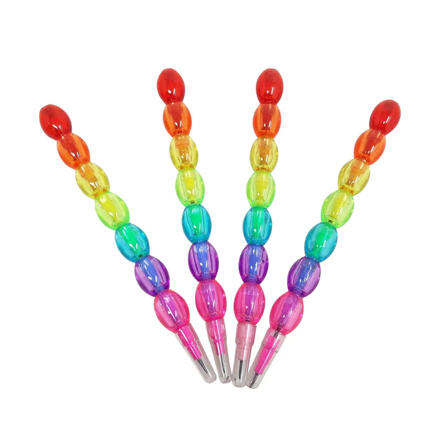 4 Pieces of RGB Stacking Pencil – Fun, Colorful & Creative Writing Tool