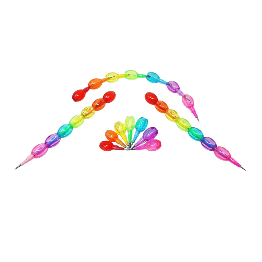 4 Pieces of RGB Stacking Pencil – Fun, Colorful & Creative Writing Tool - Image 2