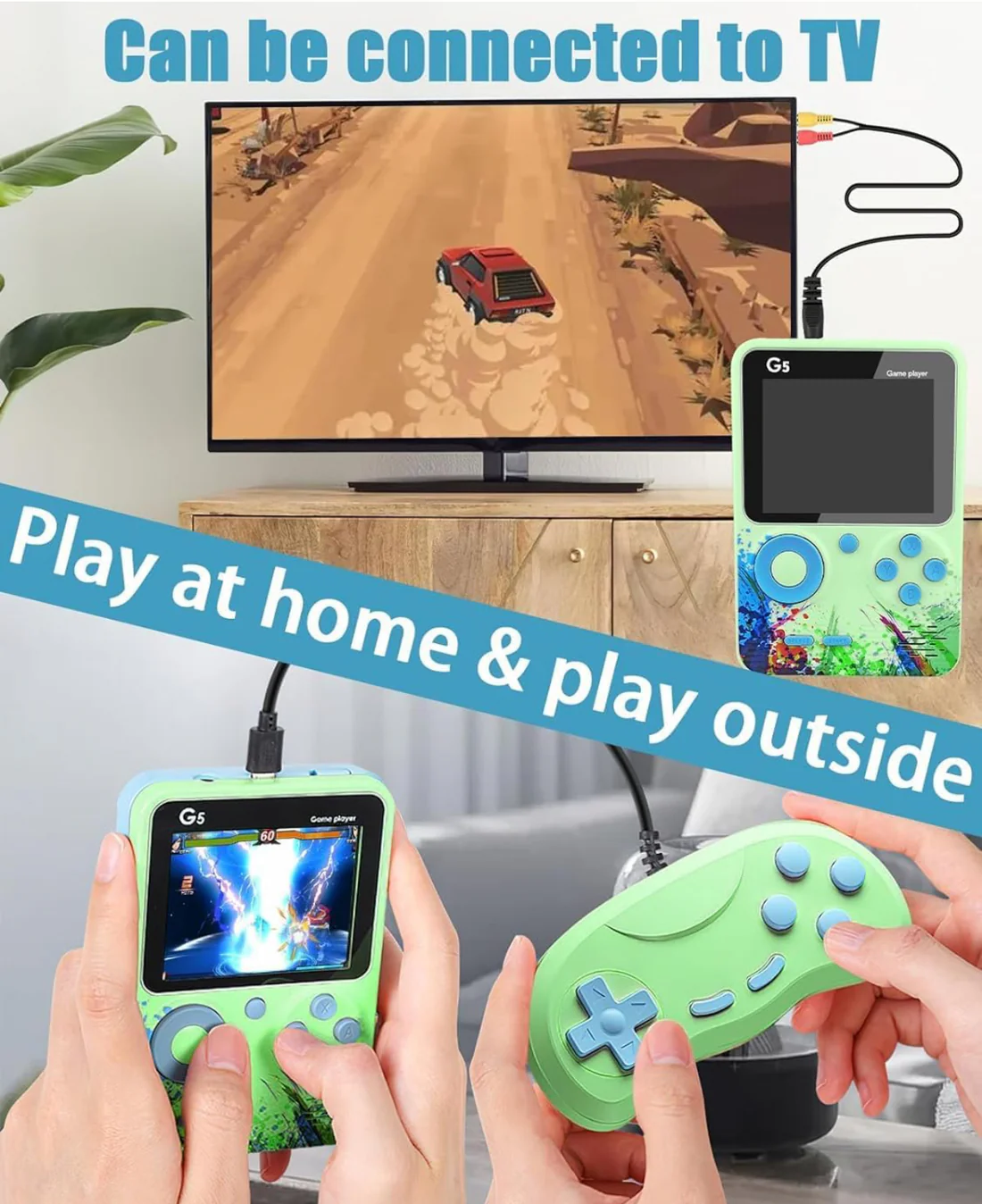 G5 | Retro 500 games | Extra Game Pad | TV Connect | 3” HD Screen - Image 3