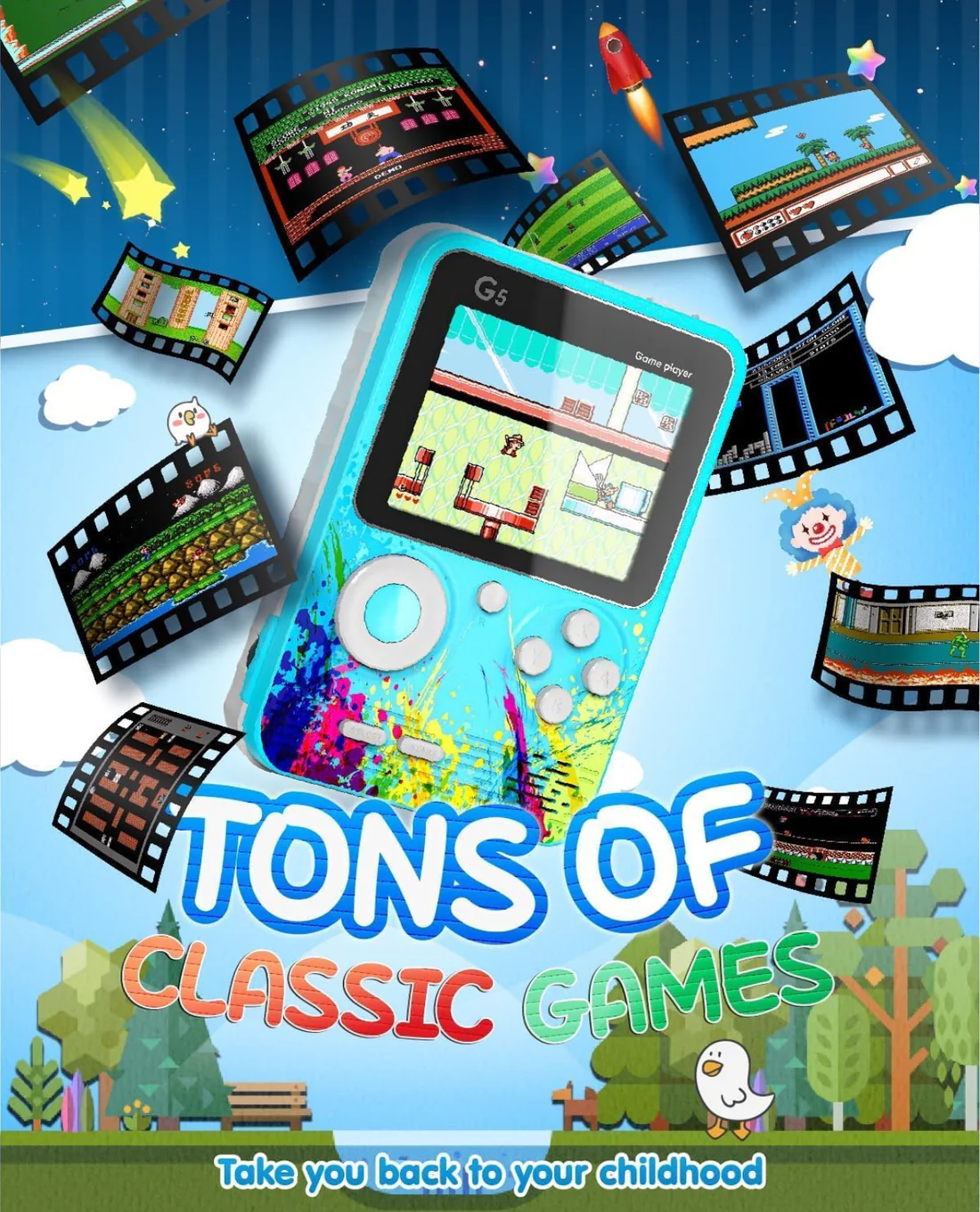 G5 | Retro 500 games | Extra Game Pad | TV Connect | 3” HD Screen - Image 10