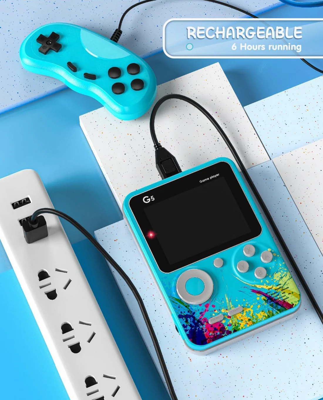 G5 | Retro 500 games | Extra Game Pad | TV Connect | 3” HD Screen - Image 12