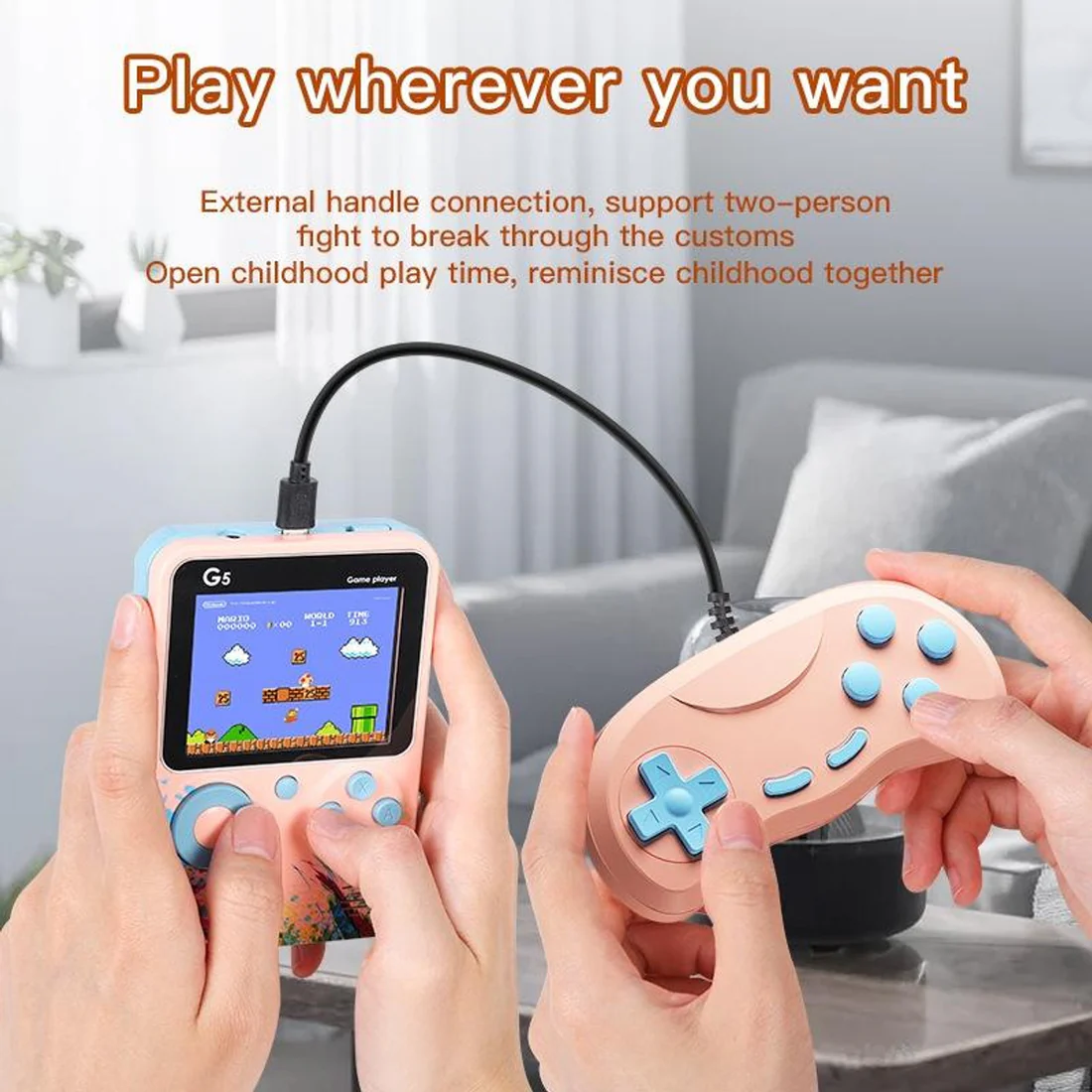 G5 | Retro 500 games | Extra Game Pad | TV Connect | 3” HD Screen - Image 16