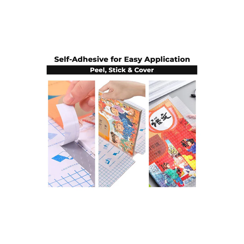 30 Pcs Self-Adhesive Book Cover Transparent Protective Sticker for School Notebooks - Image 3