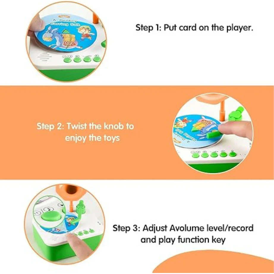 Children's Storytelling Phonograph Music Player | Kids Gramophone with 96 Cards - Image 4