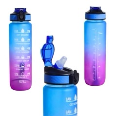 Daily Tracking Leakproof Motivational Water Bottle with Time Marker & Straw 1000 ml - Image 3