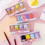 Ice cream Donut Shape Eraser Set for Kids