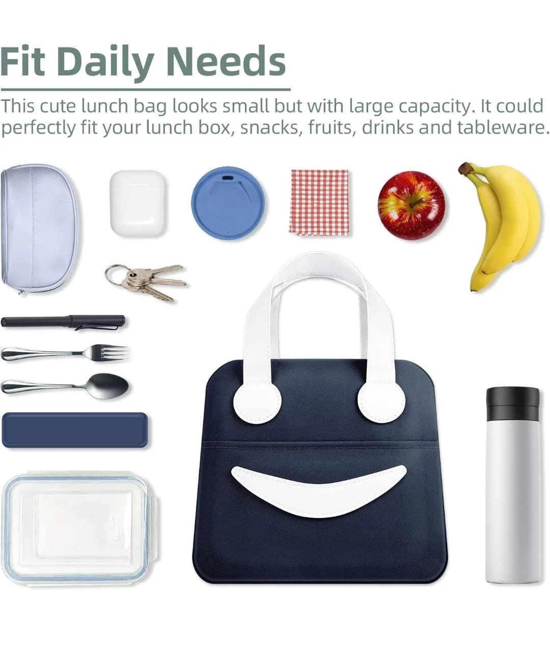 Durable Smiley Lunch Bags - Image 4