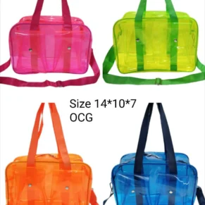 Customized Jelly Duffle Bag Double Pocket