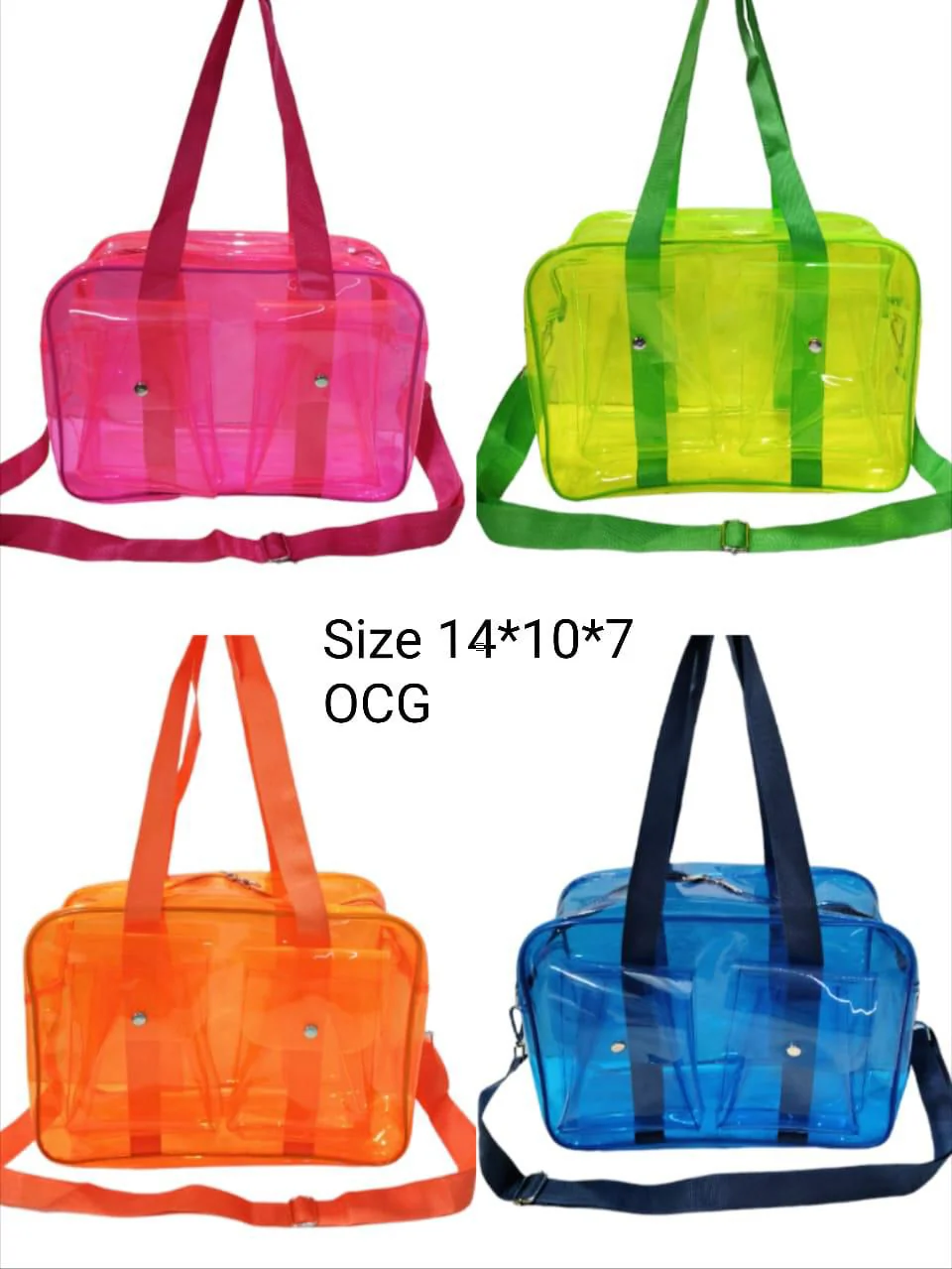Customized Jelly Duffle Bag Double Pocket