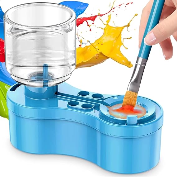 5-in-1 Paint Brush Cleaner with Water Circulation, Drain & Holder - Image 4