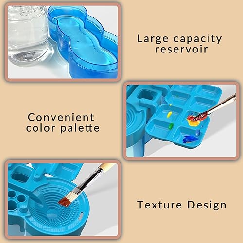 5-in-1 Paint Brush Cleaner with Water Circulation, Drain & Holder - Image 6