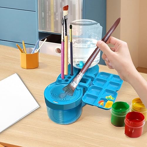 5-in-1 Paint Brush Cleaner with Water Circulation, Drain & Holder - Image 7