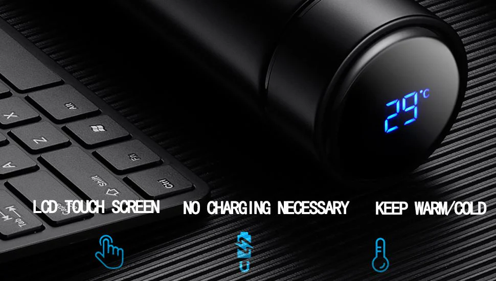 Personalised Water Bottle with LED Temperature Display - 500 ml - Image 5