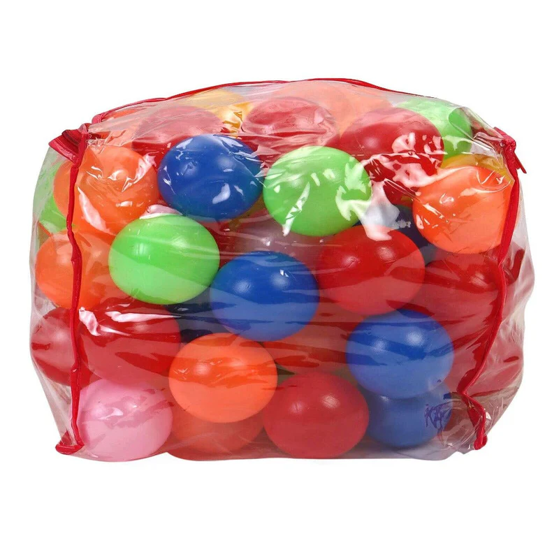 100 Pcs Soft and Safe Multi Colour Fun Packed Plastic Pool Balls for Kids - Image 2