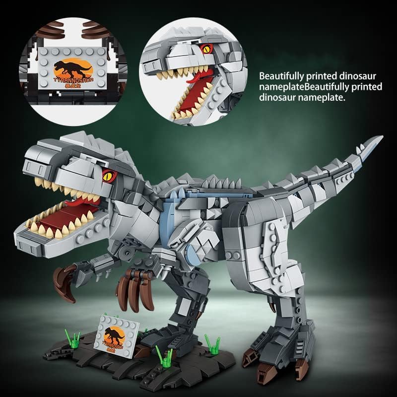 993-Piece Dinosaur Building Set with Movable Joints | T-Rex Model Block Kit for Children – Prehistoric Construction Toy Gift - Image 3