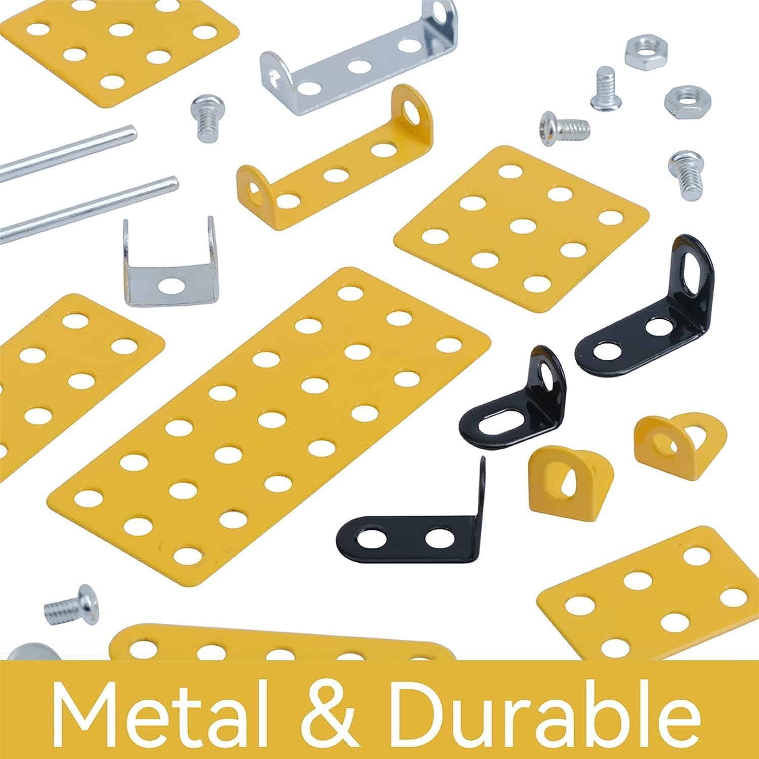 Metal DIY Car Building Blocks for Kids – Educational & Creative Mechanical Construction Kit | 6605 Farm Truck Model | 221 Metal Pieces | Ideal for Ages 8+ - Image 3