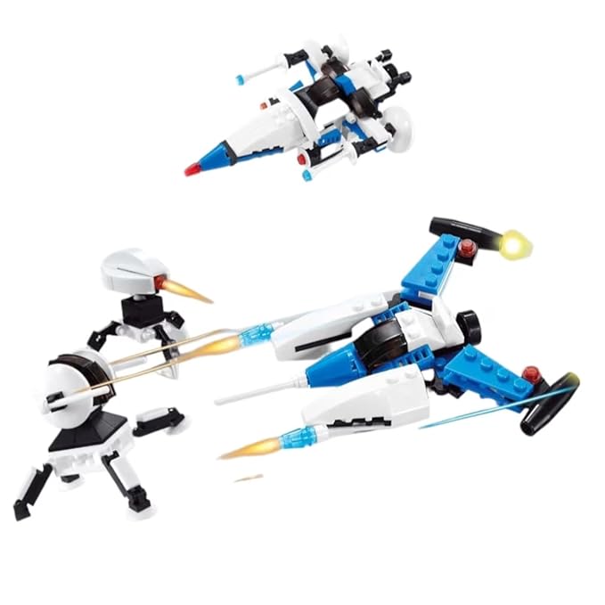 Star Pioneer Space Fighter & Robot Building Block Set | 142-Piece 2-in-1 - Image 3