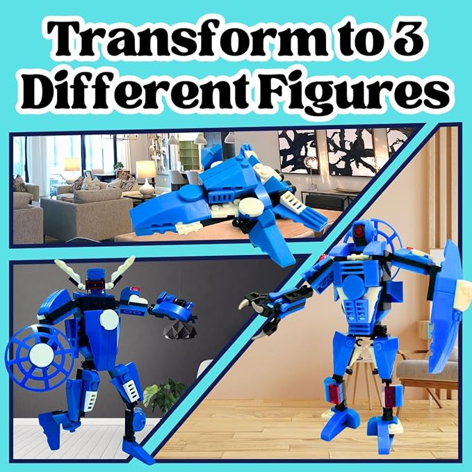3-in-1 Transforming Mech Building Blocks Set | 150 PCS - Image 6