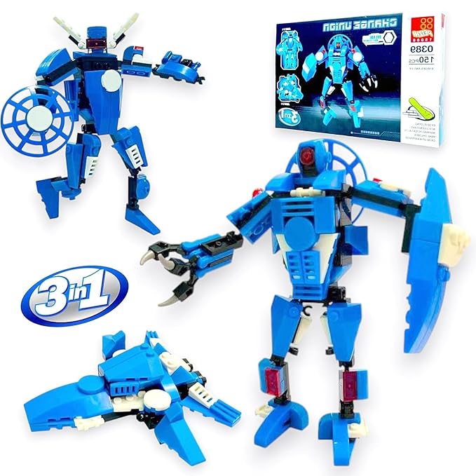 3-in-1 Transforming Mech Building Blocks Set | 150 PCS - Image 7