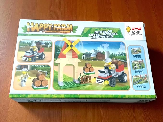 Happy Farm Building Blocks Set, 128 Pieces - Image 4