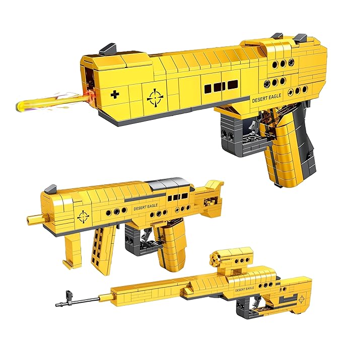3-in-1 Military Blaster Toy Gun Set – 320PCS Building Blocks