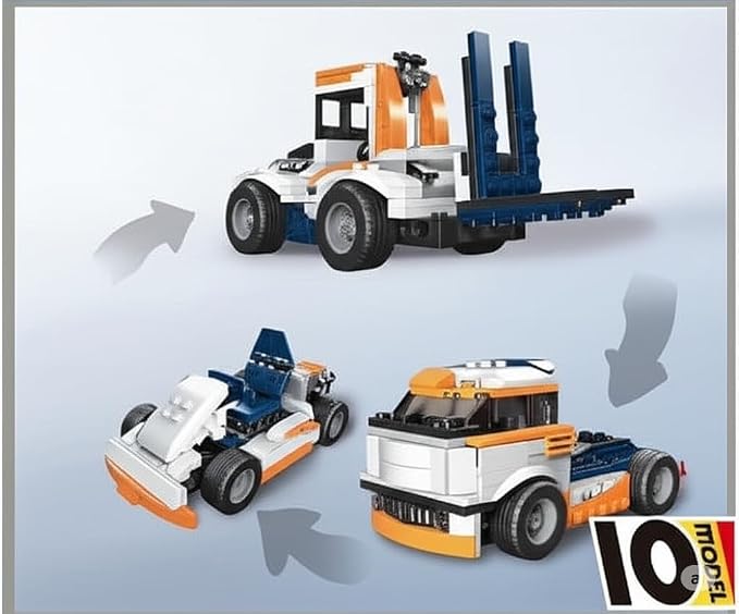 10-in-1 Engineering Vehicles Building Blocks Set 222+ Pieces - Image 6