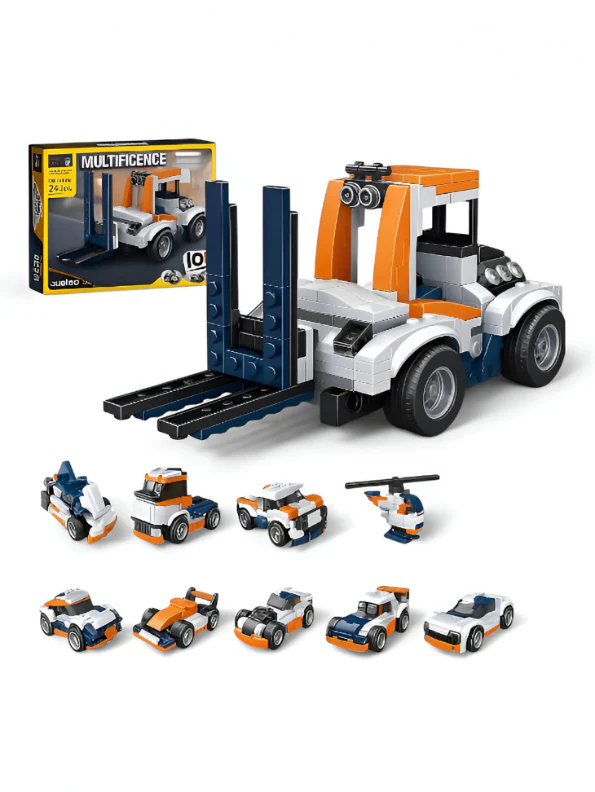 10-in-1 Engineering Vehicles Building Blocks Set 222+ Pieces - Image 7