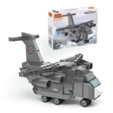 2-in-1 Military Aircraft Building Set with Cargo Plane and Fighter Jet Models – 258 PCS