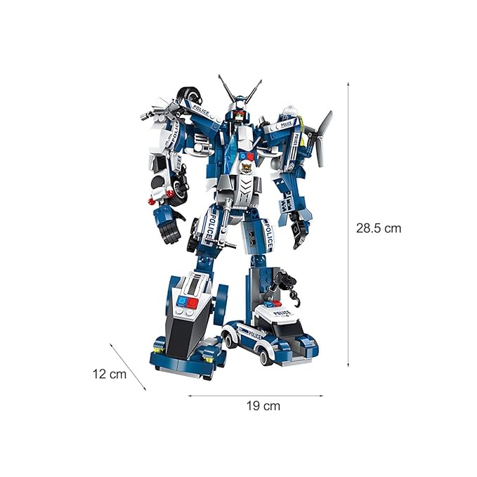 COGO 812 PCS 8 in 3 Educational Deform Big Truck Transform Building Blocks Toys for Kids 812 pcs - Image 9