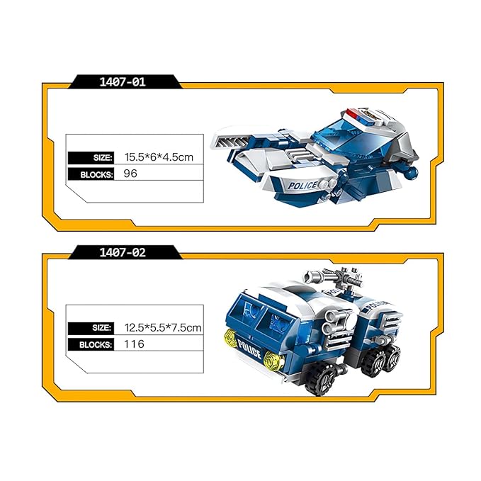 COGO 812 PCS 8 in 3 Educational Deform Big Truck Transform Building Blocks Toys for Kids 812 pcs - Image 7