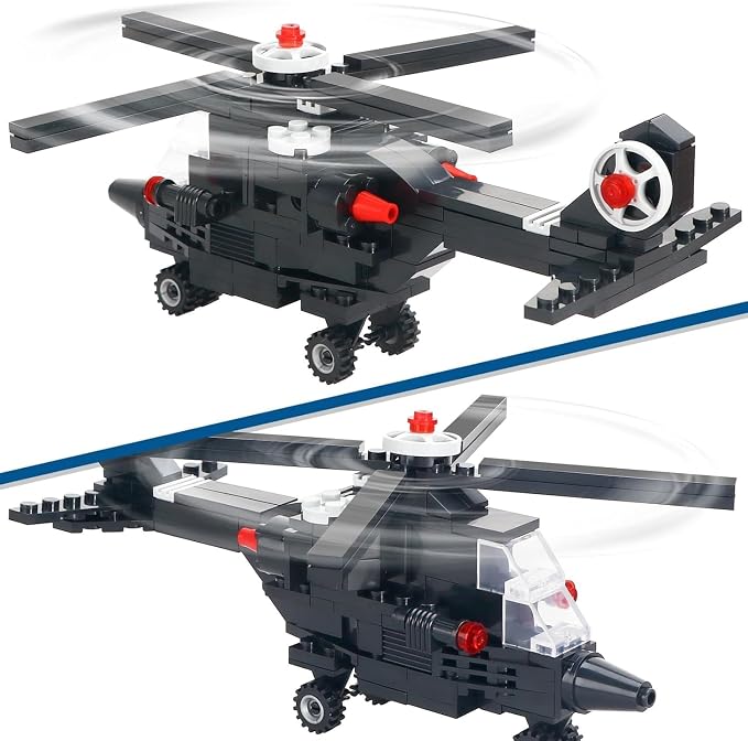 3-in-1 Creator Construction Toy Set (177 Pieces) – Jet Plane, Helicopter & Cannon Boat Building Kit - Image 4