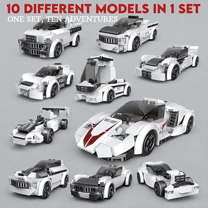 209 Pcs 10-in-1 Pull Back Car Toy Set – STEM Building Blocks - Image 3