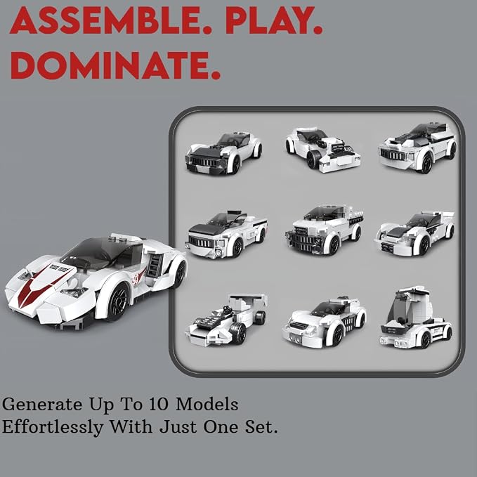 209 Pcs 10-in-1 Pull Back Car Toy Set – STEM Building Blocks - Image 5