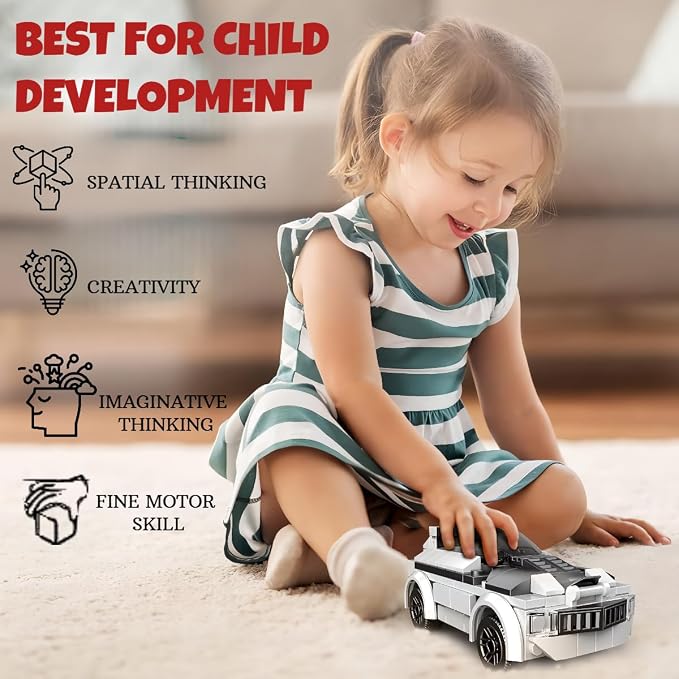 209 Pcs 10-in-1 Pull Back Car Toy Set – STEM Building Blocks - Image 6