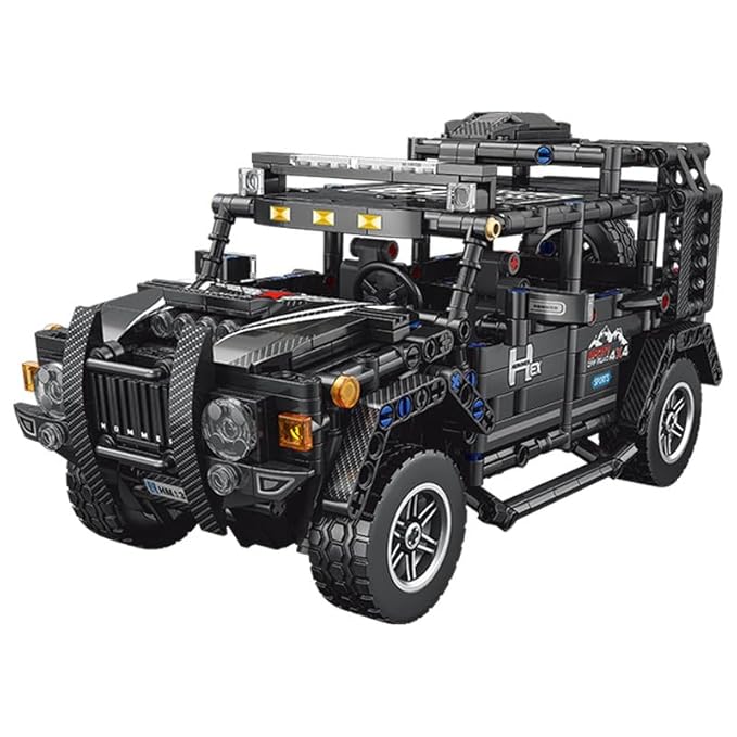 DIY Blocks Pull-Back Car – Jeep | Buildable Construction Toy Car Kit