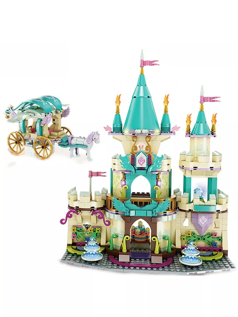 Magic Fairy Princess Castle Building Block Set with Enchanted Carriage, Mini Figures - Image 3