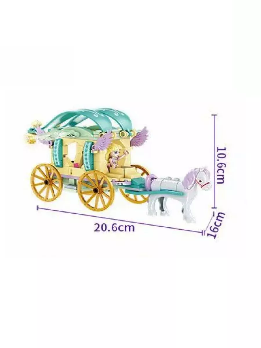 Magic Fairy Princess Castle Building Block Set with Enchanted Carriage, Mini Figures - Image 5