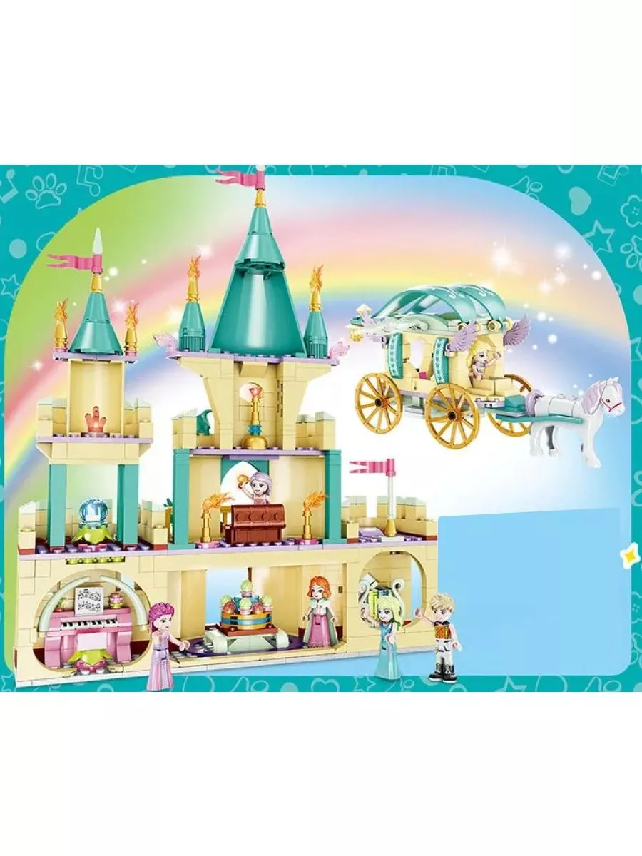Magic Fairy Princess Castle Building Block Set with Enchanted Carriage, Mini Figures - Image 7