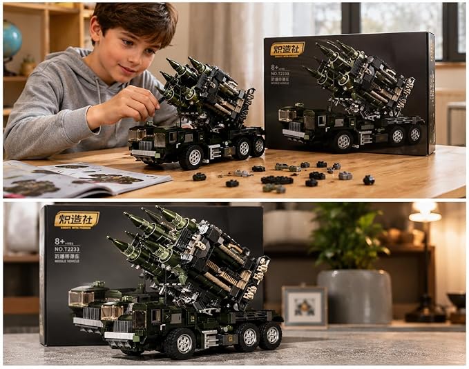 Military Missile Launcher Truck Building Block Set - Image 3