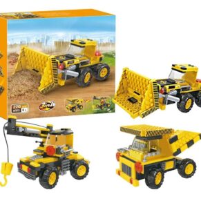 3 in 1 Architect Brick Toys 220+ Pieces Building Block - City Construction Vehicle Blocks and Bricks