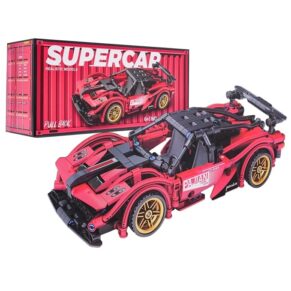 Red Racing Car Building Block Set,  488 Pcs